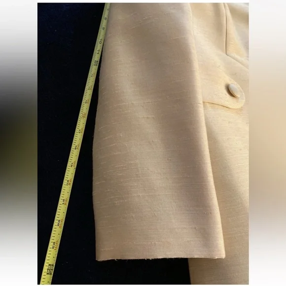 Vintage 1960s Ivory Silk Dress & Coat Set Jackie O Style Nordstrom Designer - Picture 13 of 14